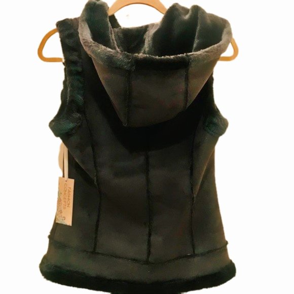Faux Shearling Hooded Vest, Fashion Concepts - Picture 3 of 5